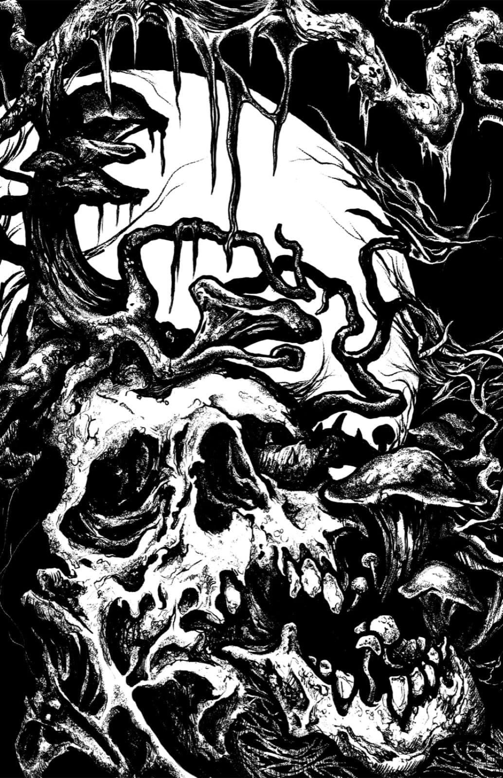 Skull Moon, a flash design by Justin at Tomb Gallery
