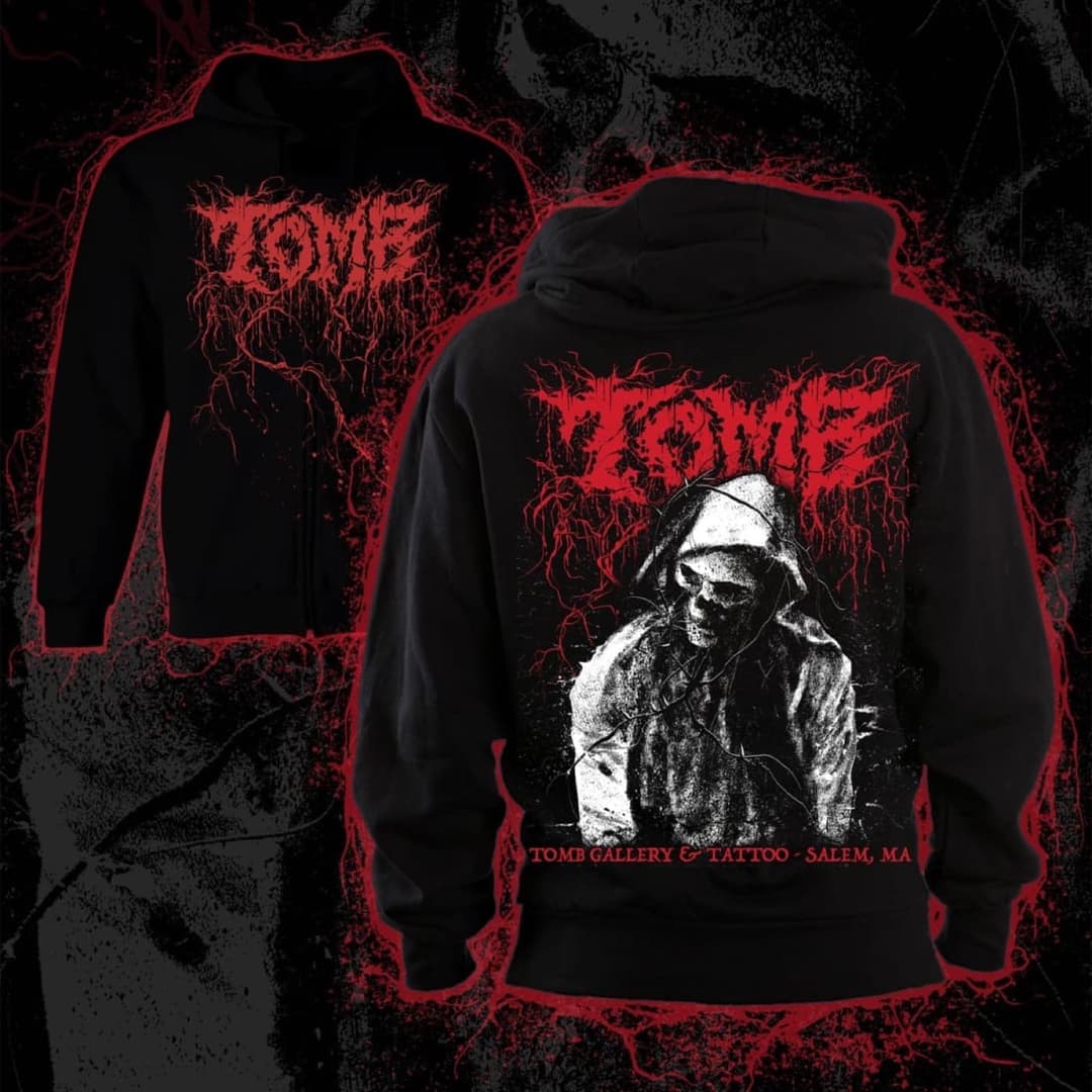Reaper Pullover, an original Tomb Gallery design