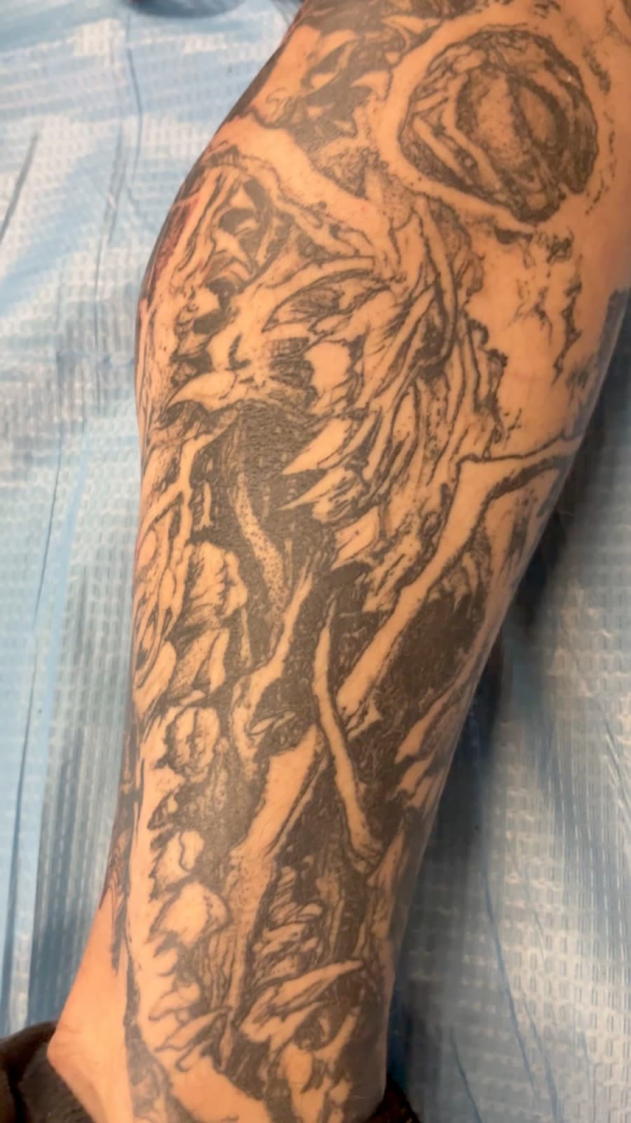 Tattoo work by Markus at Tomb Gallery