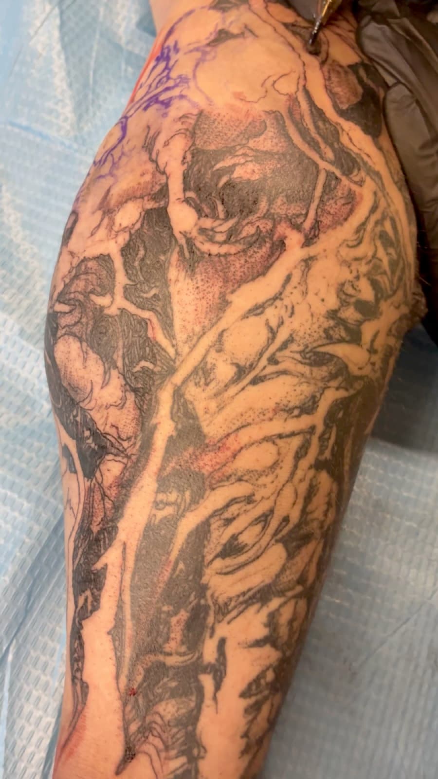 Tattoo work by Markus at Tomb Gallery