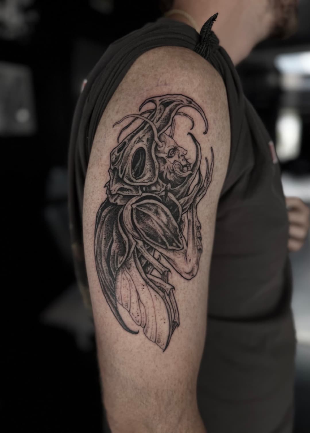 Tattoo work by Miles at Tomb Gallery