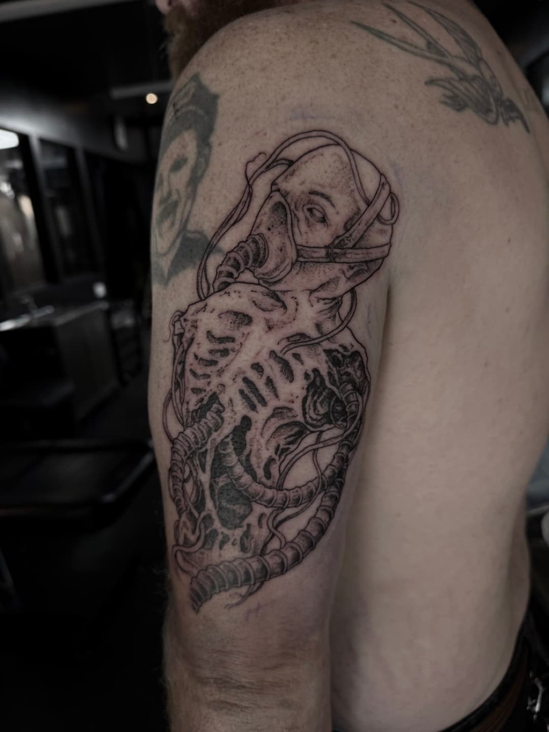 Tattoo work by Miles at Tomb Gallery